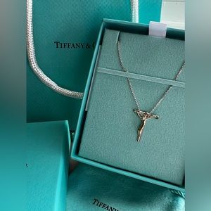 Tiffany & Co 19mm Crucifix Pendant Necklace
